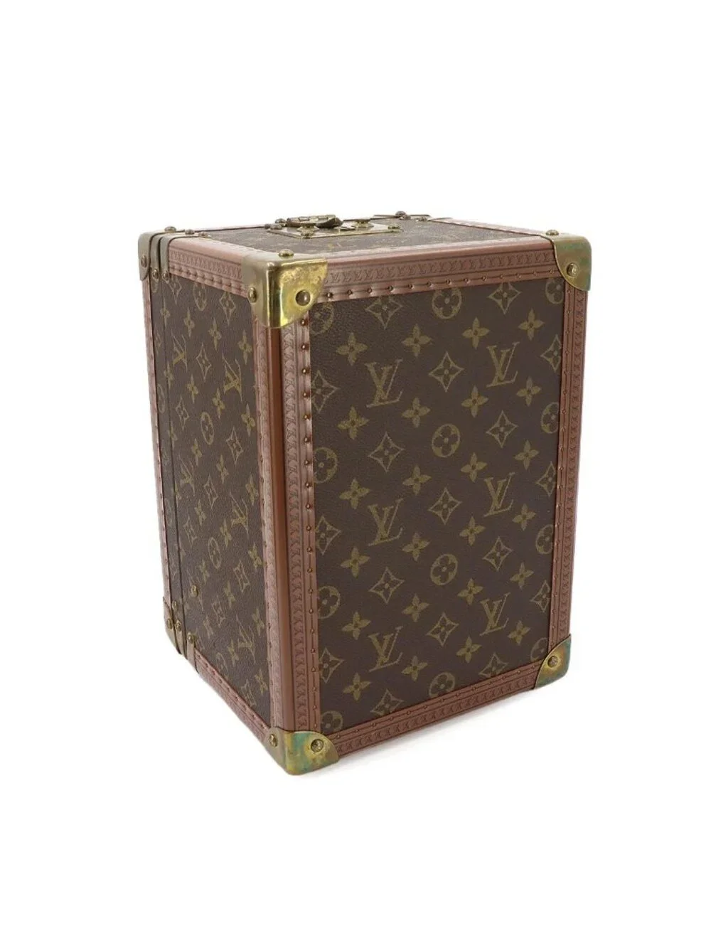 Louis Vuitton Monogram Boite Flacon Makeup Box Vanity Hand Bag Brown